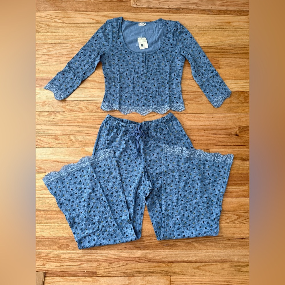 Free People Intimately Stolen Dance Classic Fit Pajama Set L NWT - Picture 5 of 7